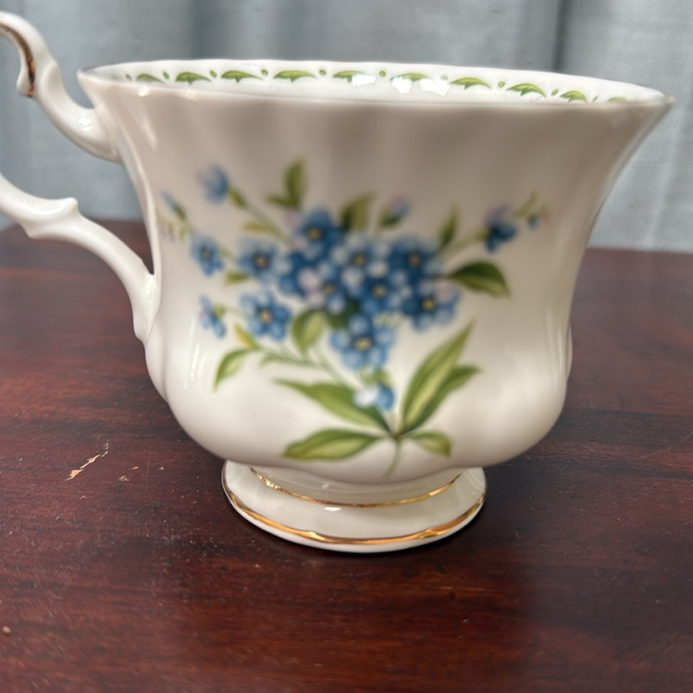 Royal Albert “July Forget-Me-Not” Bone China Floral Footed Cup; Cup only - Picture 5 of 12